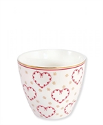  Layla heart white latte cup fra GreenGate - Tinashjem